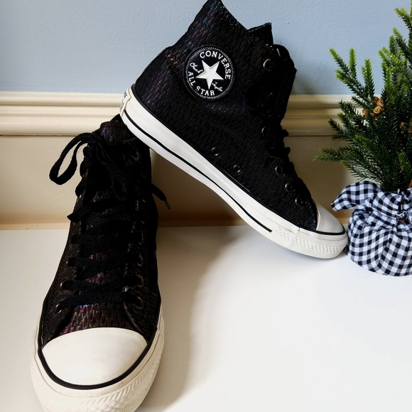 Converse Shoes - Converse Chuck Taylor Snake Lurex Hi-Top Sz 9